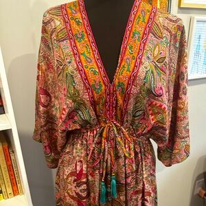 big bull silk dress Big Bull | Dresses | Big Bull Womens Halter Maxi Dressbeach Silk Blend Paisley Print Sz Sm 85